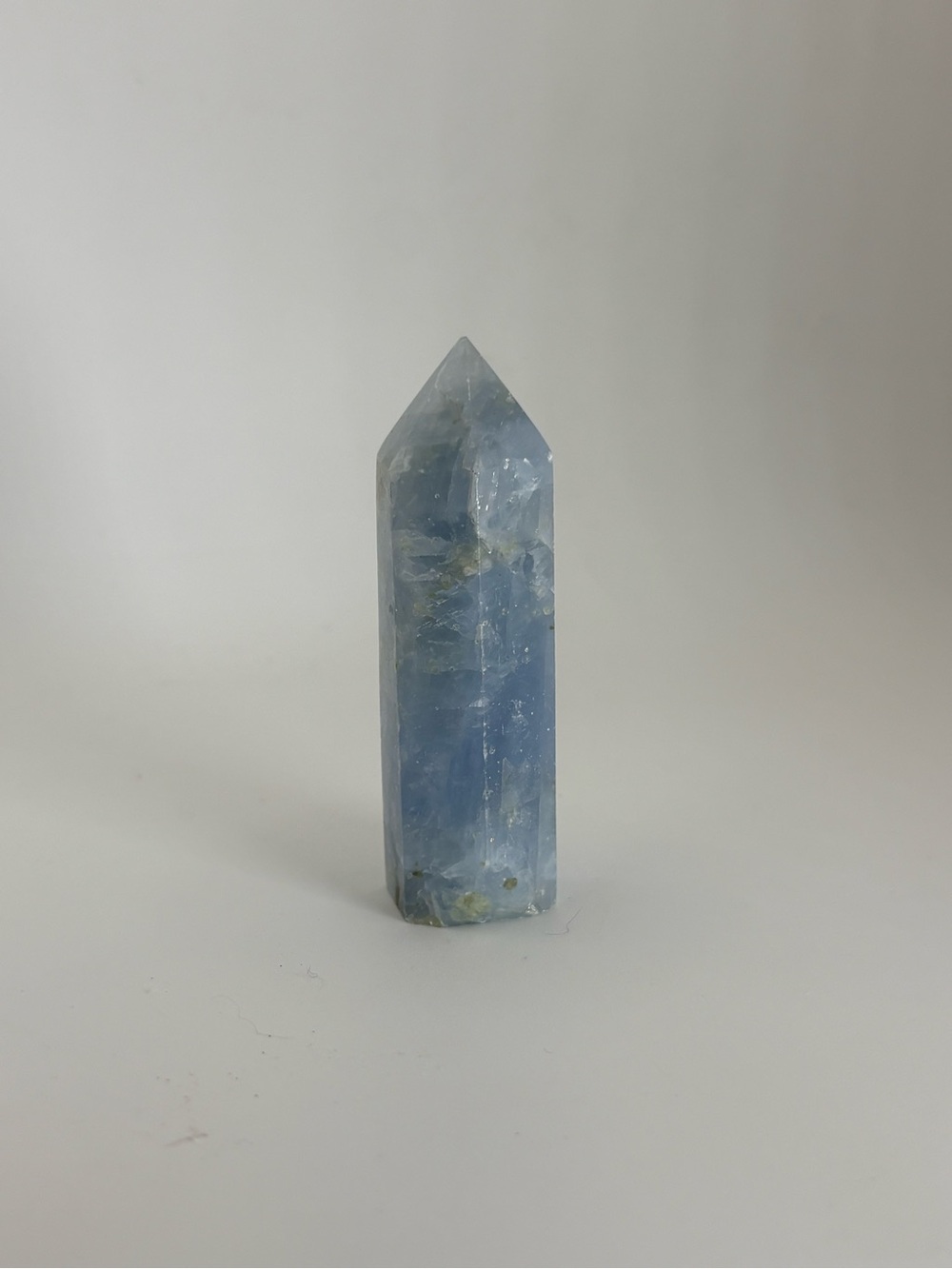 Celestite Crystal Tower Point | Natural Blue Celestine Generator | 2.75”